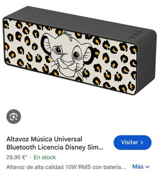Altavoz Bluetooth Disney Simba