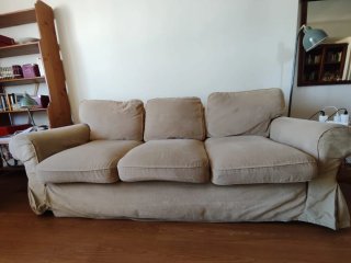 Sofá Cama IKEA 3 Plazas Beige