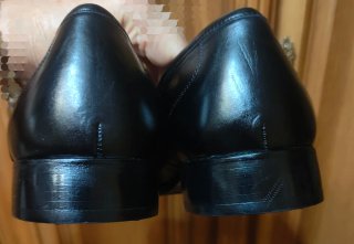 Mocassini FEJUMA in pelle neri Larghezza speciale T44
