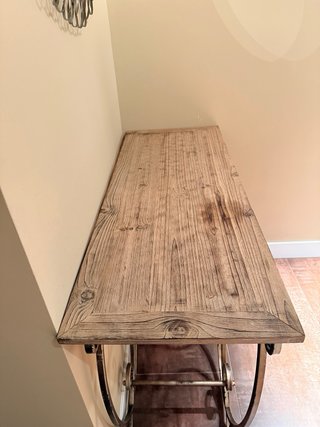 Consola recibidor de madera y metal