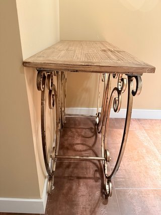 Consola recibidor de madera y metal