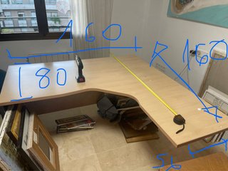 Mesa de escritorio en forma de L (Madera)