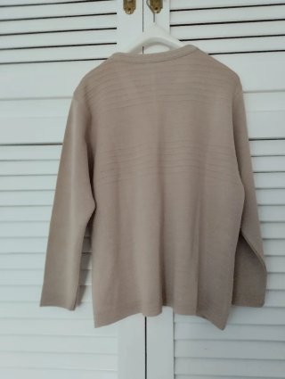 Chaqueta de lana beige para mujer