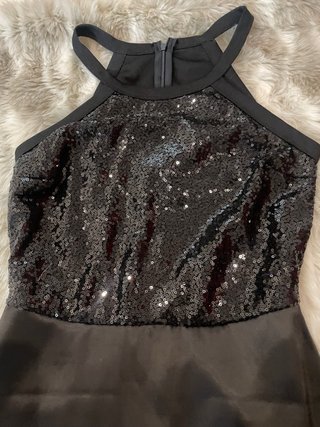 Vestido fiesta niña lentejuelas negro
