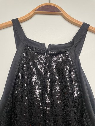 Vestido fiesta niña lentejuelas negro