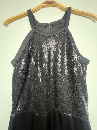 Vestido fiesta niña lentejuelas negro