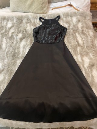 Vestido fiesta niña lentejuelas negro