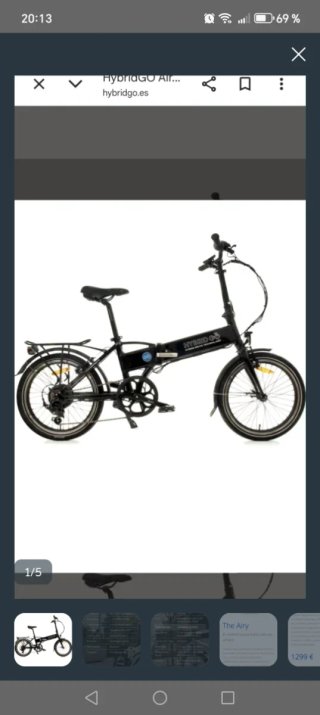Bicicleta eléctrica plegable HybridGO Air