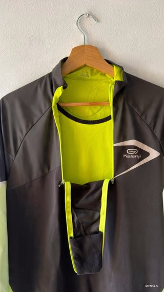 Camiseta running Kalenji media cremallera