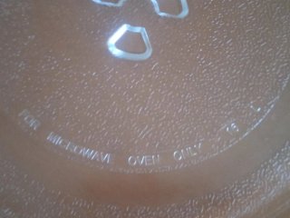 Plato para microondas, d vidrio, con base.