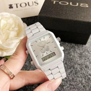Reloj Tous Oso Blanco y Plateado