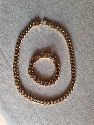Lotus Style Collar y Pulsera Hombre Oro