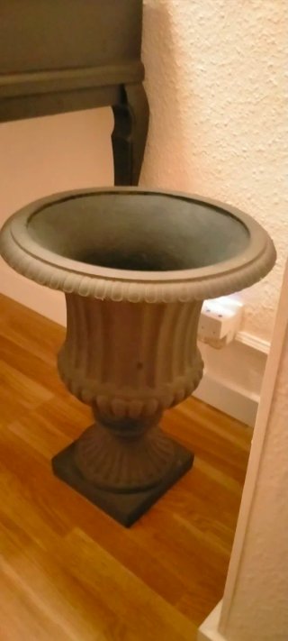 Maceta/Copa medici Francesa Hierro Forjado Gris/Ma