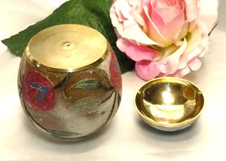 Barattolo Zenzero Vintage Vasetto ottone cloisonnè