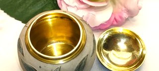 Barattolo Zenzero Vintage Vasetto ottone cloisonnè