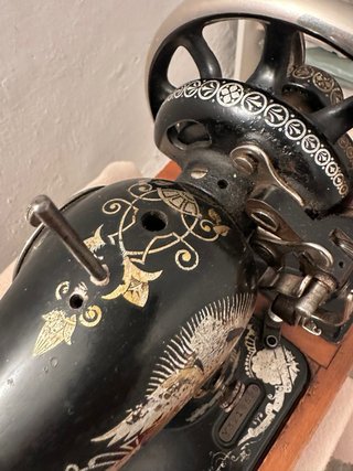 Máquina de coser Singer de colección tapa madera