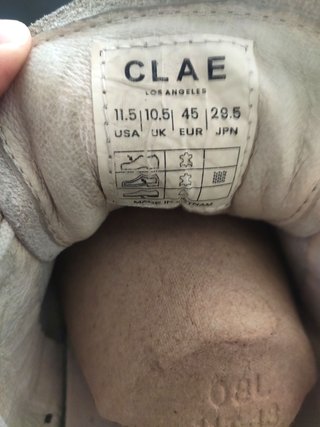 Zapatillas Clae Veganas Talla 45 Blancas