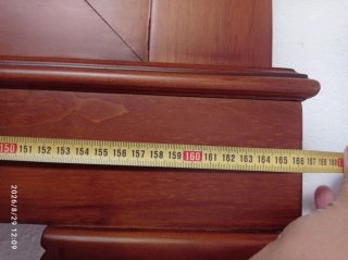 Cabecero de cama de madera con forja NEGOCIABLE