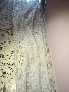 set de dos cortina blancas transparente con diseño