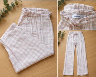Pantalón cuadros beige Women'secret