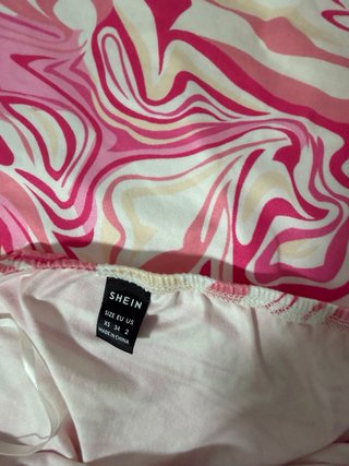 Vestido corto halter estampado