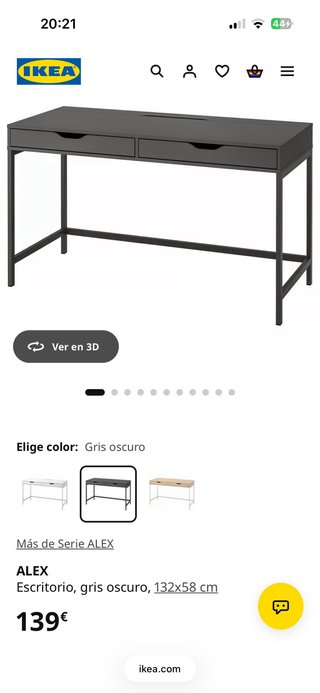 Escritorio Ikea Alex Azul