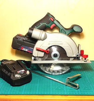 Sierra circular PARKSIDE 20v Batería 4Ah +Cargador