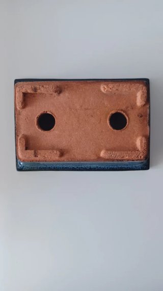 Maceta Bonsái Cerámica Azul