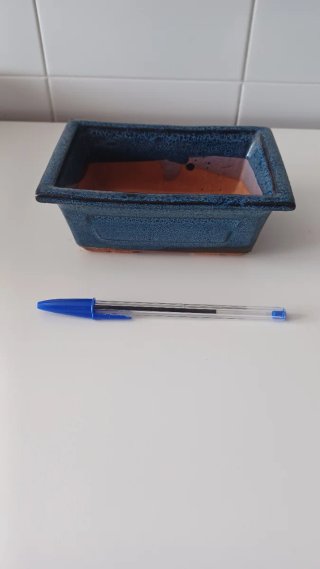 Maceta Bonsái Cerámica Azul