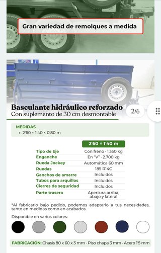 Remolque basculante para coches
