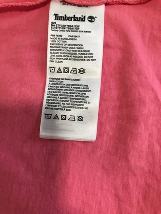 Camiseta Timberland Algodón Rosa Talla S