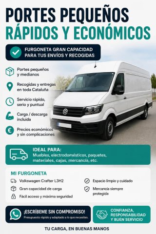 Portes economicos-Servicios con furgoneta