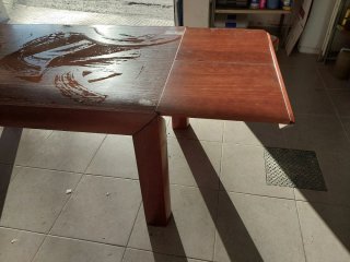 Mesa de comedor extensible de madera