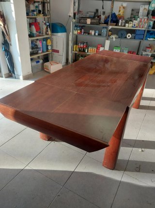 Mesa de comedor extensible de madera