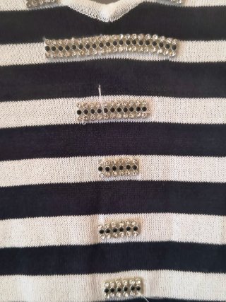 Camiseta Canali rayas blancas y negras