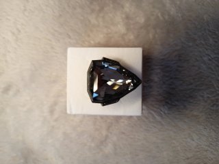 Anillo Swarovski Cocktail Gris Plata T55