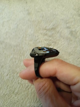 Anillo Swarovski Cocktail Gris Plata T55