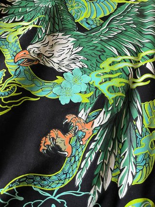 Sudadera Bershka Oversize Diseño Dragón y Ave