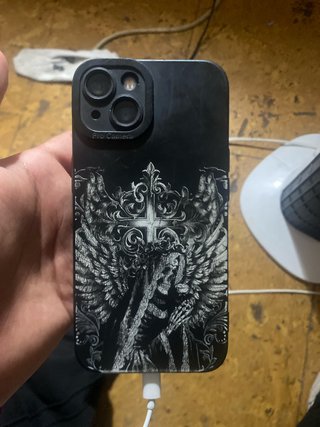 Funda iPhone Negra Diseño Calavera