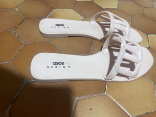 Sandalias ASOS Goma Beige/Blanco