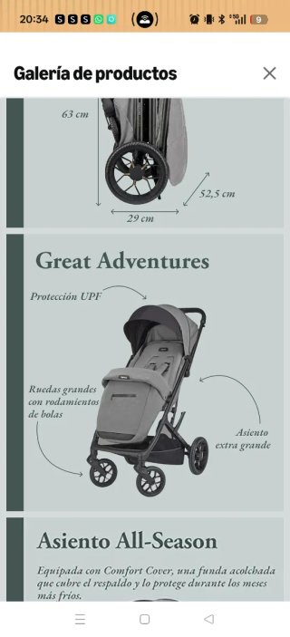 Saco de silla Inglesina totalmente nuevo