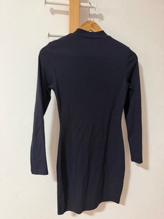 Vestido azul marino manga larga