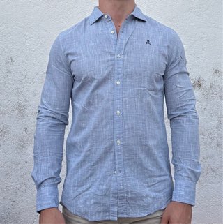 Camisa Lino Azul
