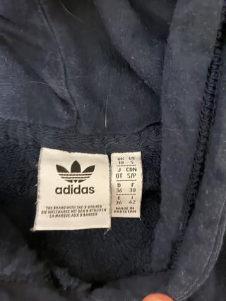 Sudadera Adidas Azul con Logo Grande