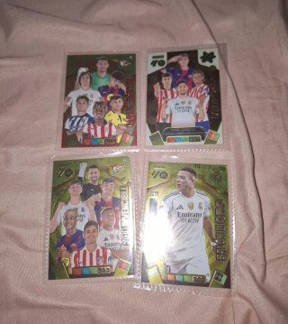 Lote de 4 cartas de fútbol