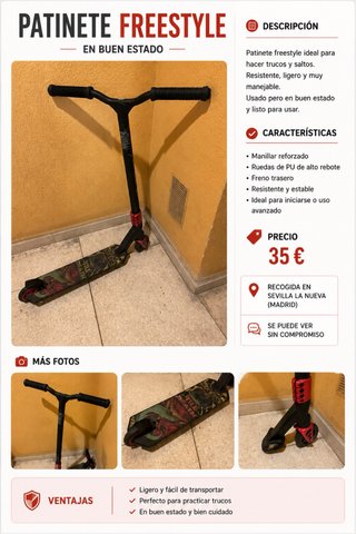 Patinete Freestyle en Buen Estado