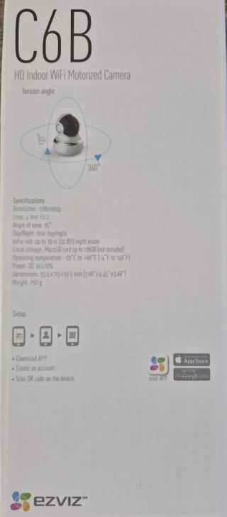 EZVIZ C6B Cámara seguridad WiFi 360°
