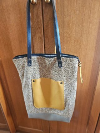 Bolso de hombro Daniel Chong amarillo/Beige/Marrón