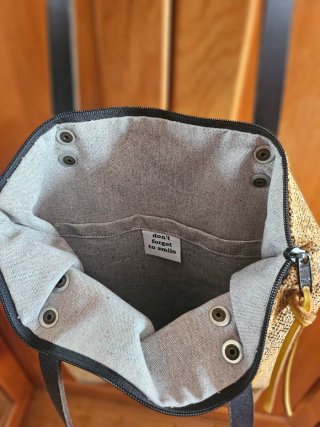 Bolso de hombro Daniel Chong amarillo/Beige/Marrón