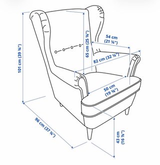 2 Sillones Ikea Strandmon Grises